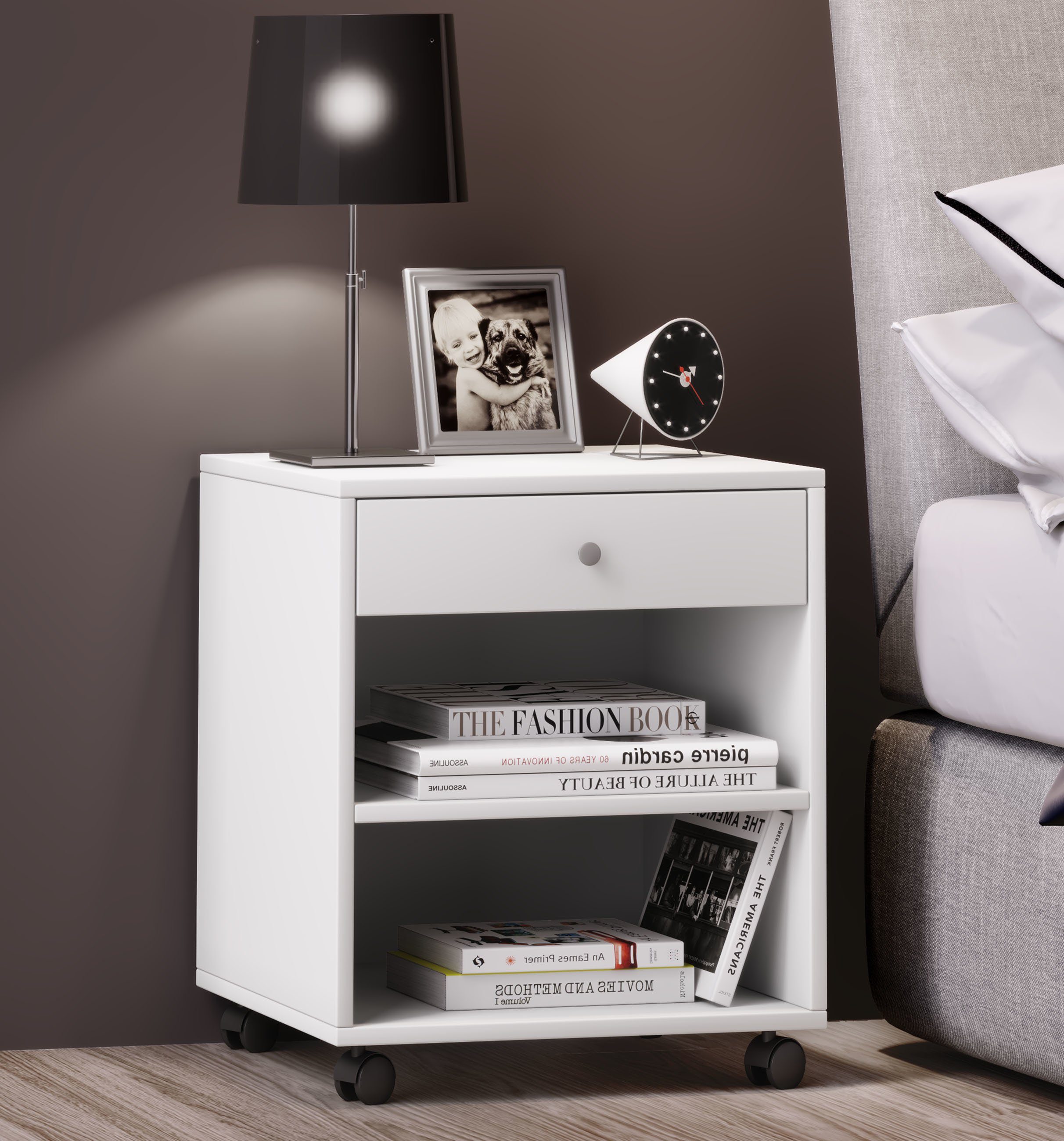VCM Nachttisch Nachtkonsole Rolda H 54 x B 45 x T 38 cm, Nachtschrank, Beistelltisch, Nachtkommode