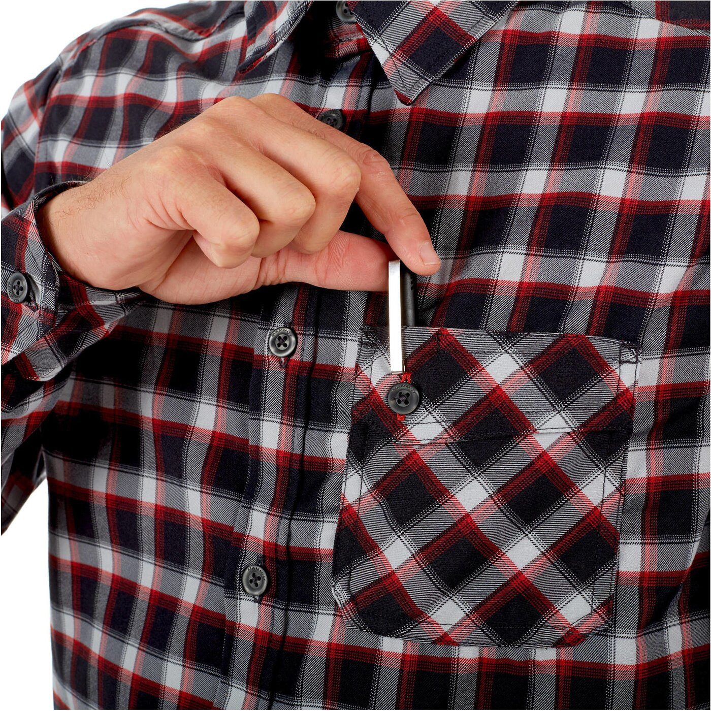 Mammut Outdoorhemd Belluno Tour Longsleeve Shirt Men PHANTOM-MAGMA