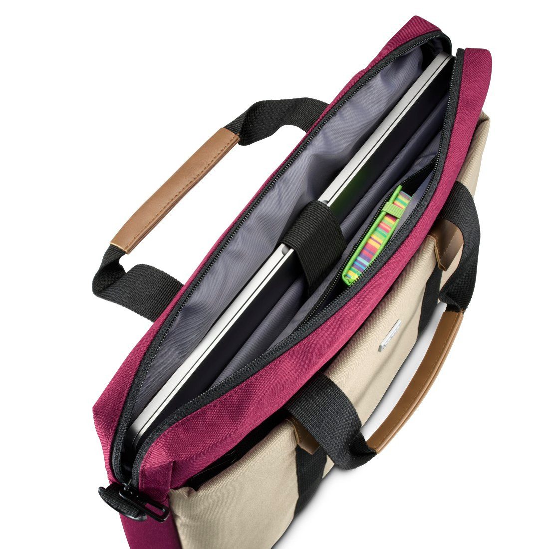 Hama Laptoptasche Notebooktasche für 34-36 cm (13,3 -14,1 Zoll), Trolleyband, Polyester, Laptopfach, Vordertasche Organizerstruktur