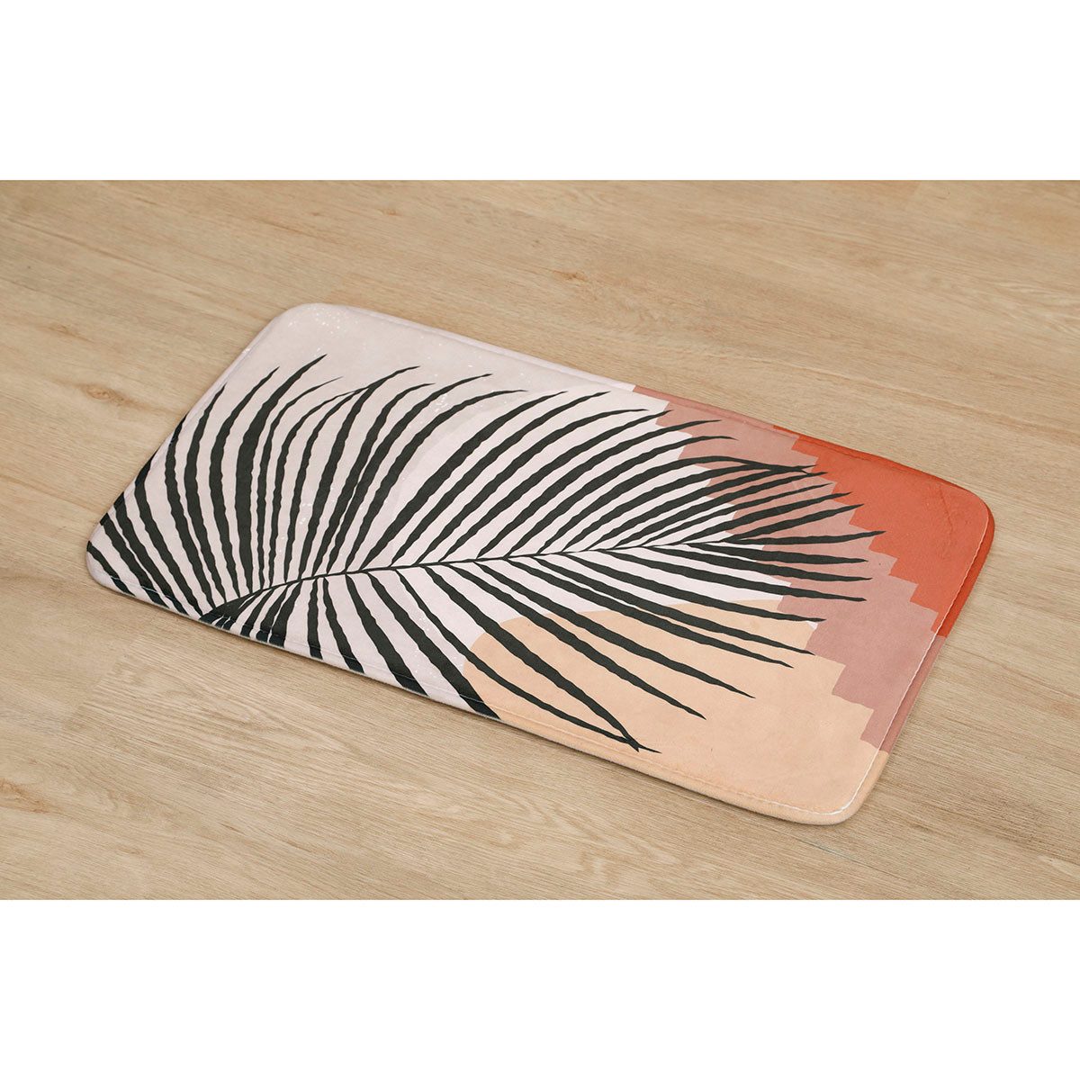 LikeKa Badematte 45x75 cm Badezimmerteppich Badteppich Badvorleger mit Muster, rutschhemmend beschichtet, Polyester, Medina