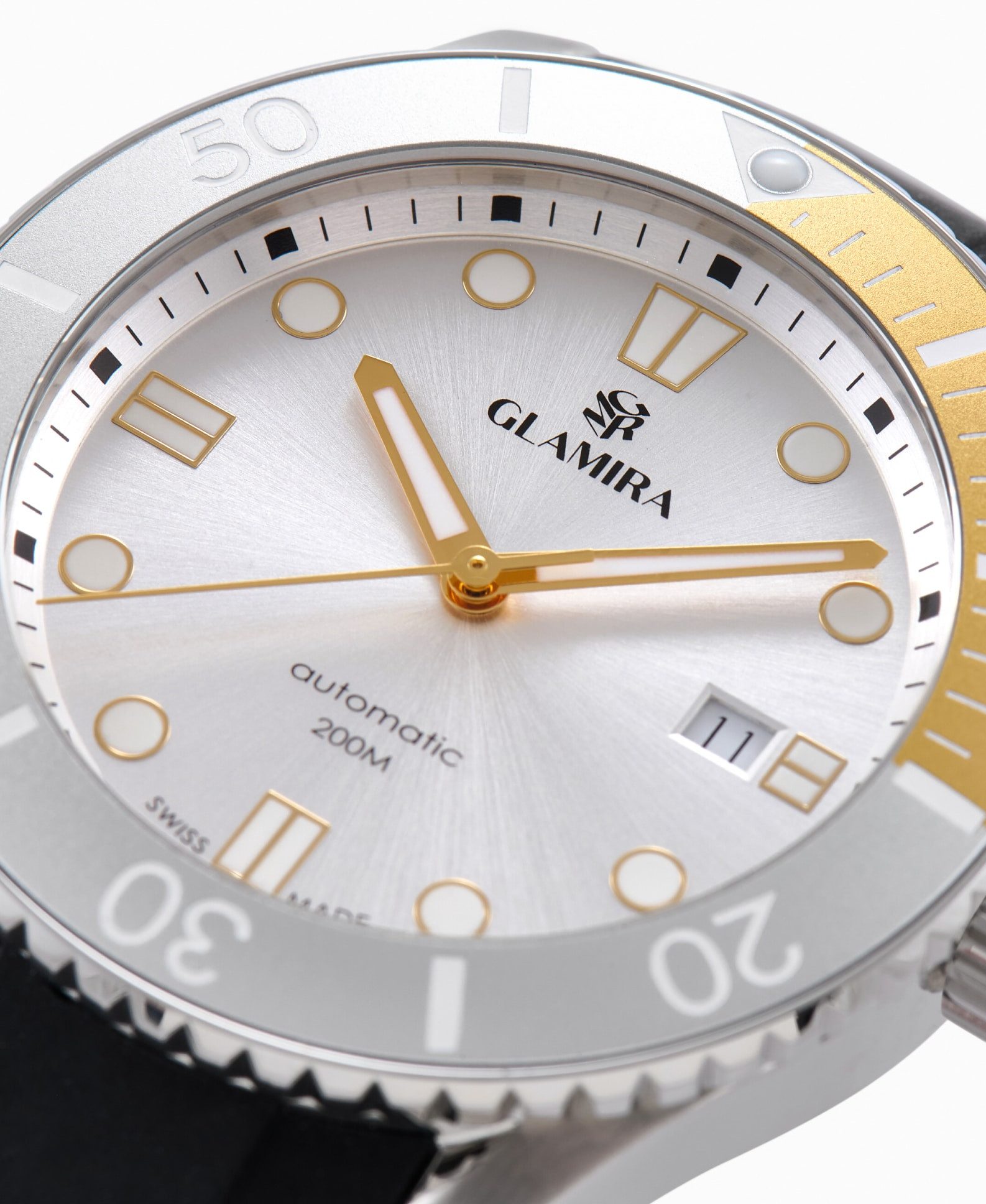 GLAMIRA Luxusuhr GLAMIRA Aurevian Sport Automatikuhr Weiß, (1-tlg), Automatik