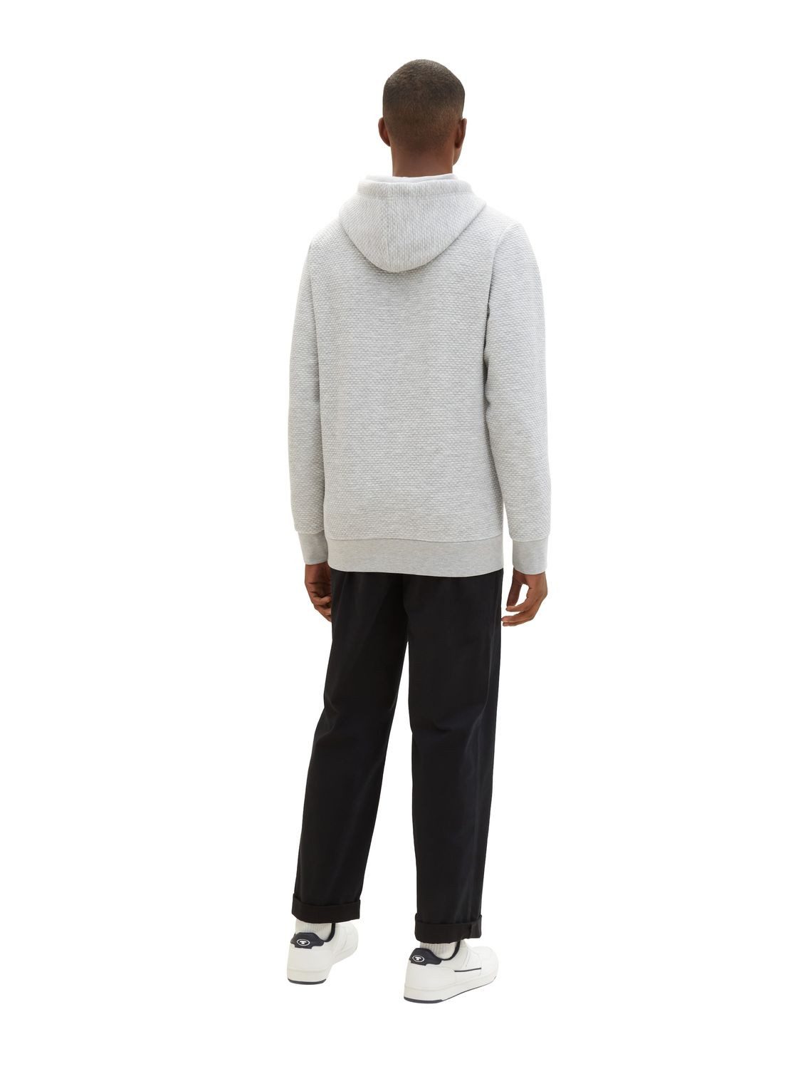 TOM TAILOR Hoodie QUILTED HOODIE aus Mischgewebe