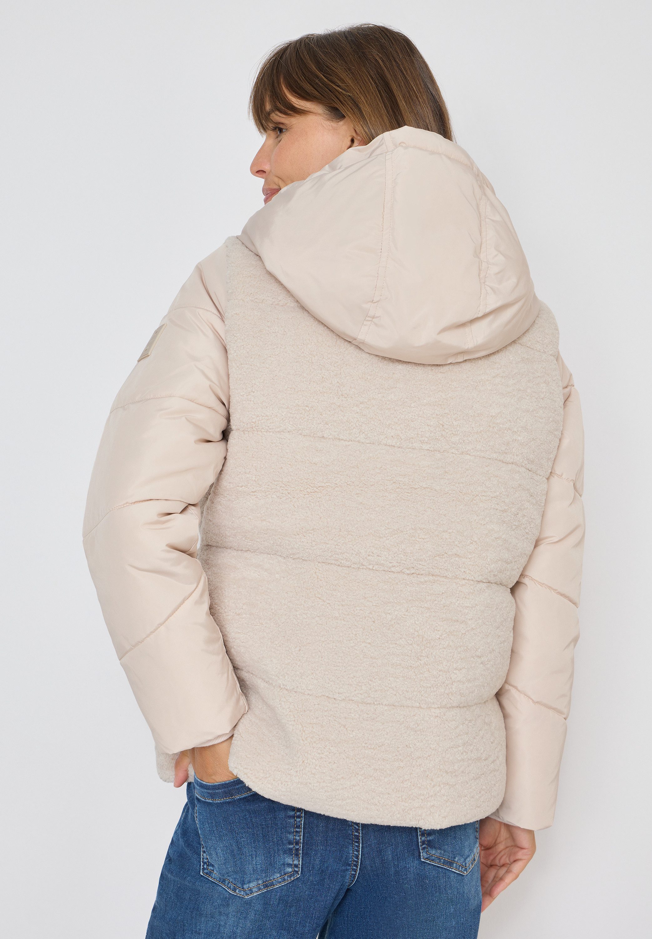 CECIL Fellimitatjacke mit Kapuze