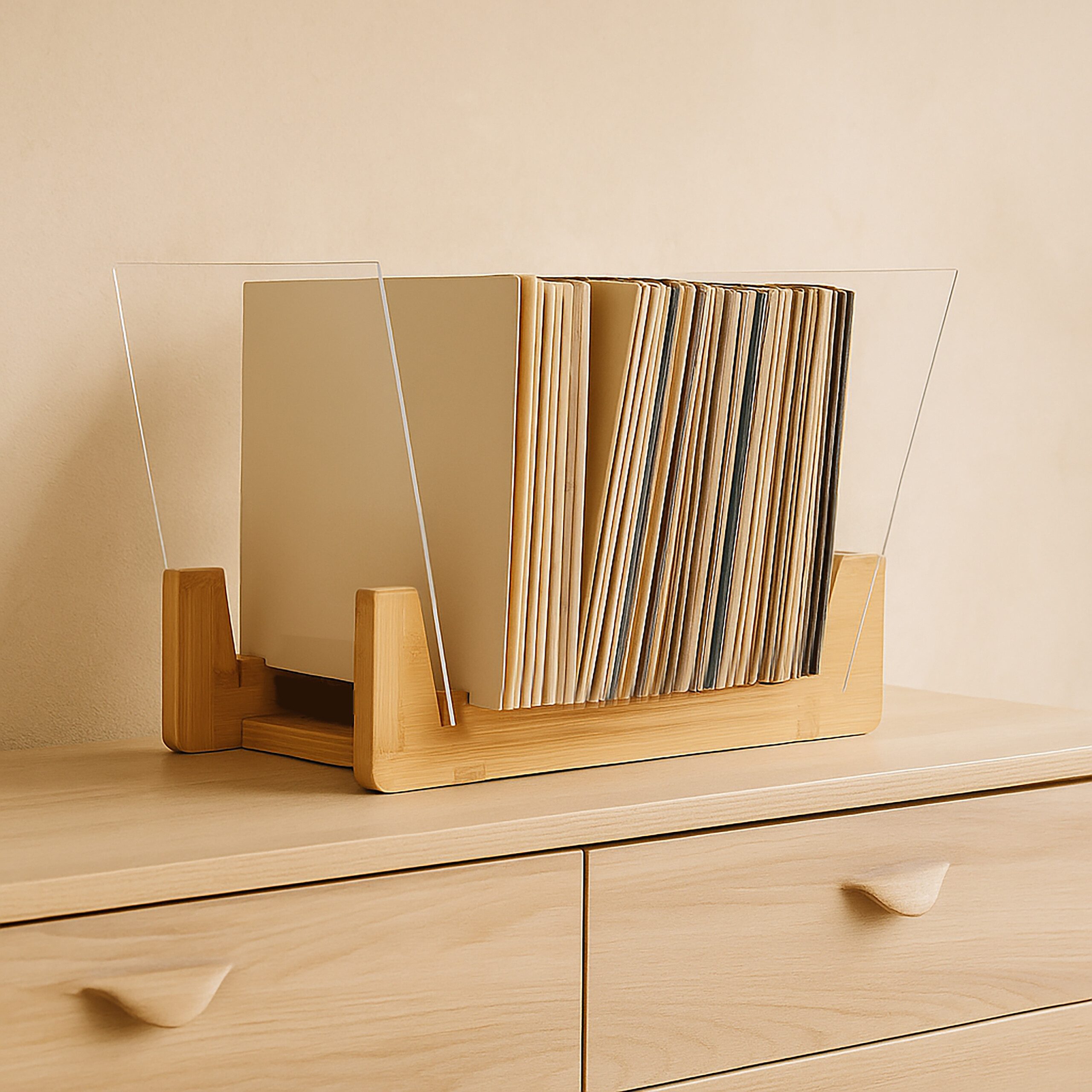 relaxdays Aufbewahrungsbox Schallplattenständer 50 LPs (1 günstig online kaufen