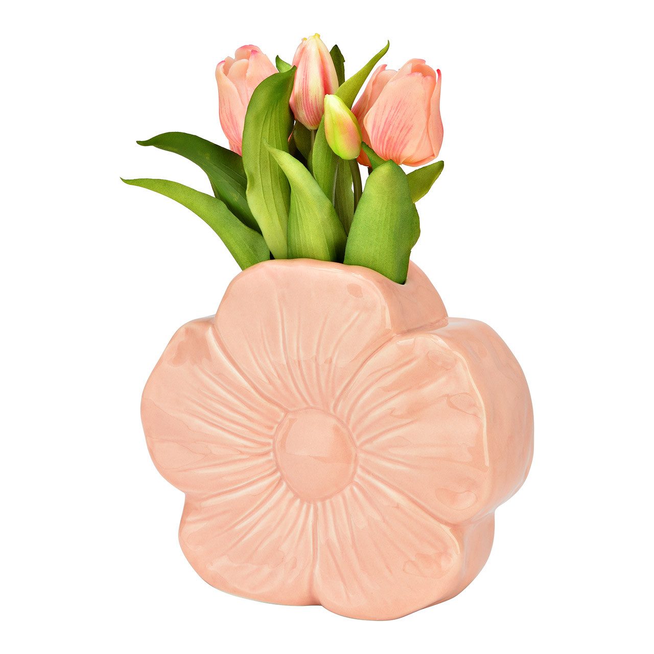 Wurm Dekovase Wurm, Vase Blume aus Porzellan, Pink/Rosa (B/H/T) 22x19x9cm, 10045328