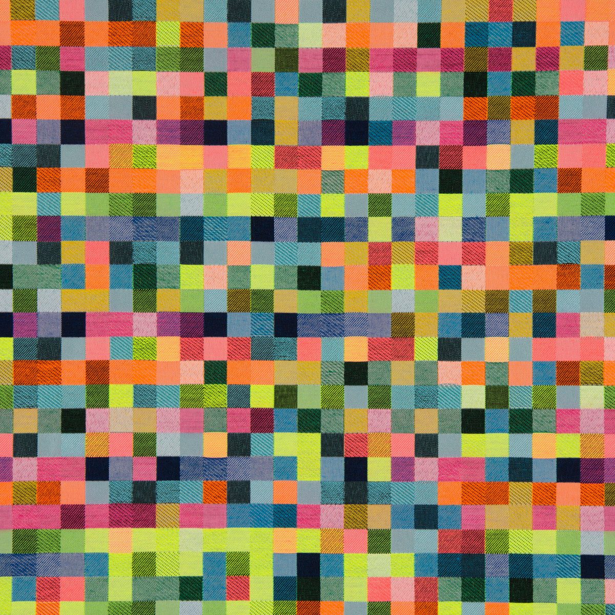 SCHÖNER LEBEN. Stoff Dekostoff Meterware Doubleface Wendestoff Jacquard Kästchen bunt 140cm, pflegeleicht,doubleface