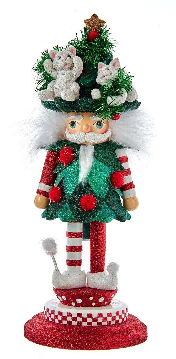Kurt S. Adler Nussknacker HA0612 - Hollywood Cats in Tree Hut, 35 cm (14), (1-tlg)