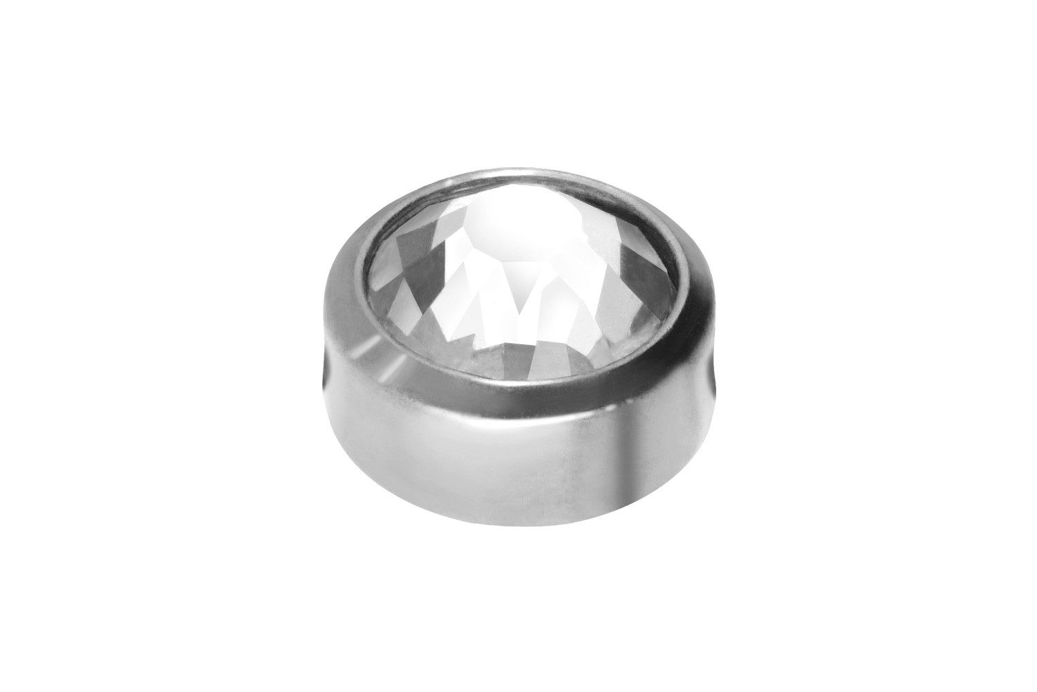 PIERCINGLINE Piercing-Set Chirurgenstahl Klemmdisc KRISTALL (Klemm-Aufsätze, 1-tlg)