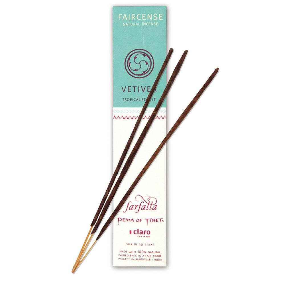 Farfalla Essentials AG Duftstäbchen Faircense Räucherstäbchen Vetiver, 10 Stk.