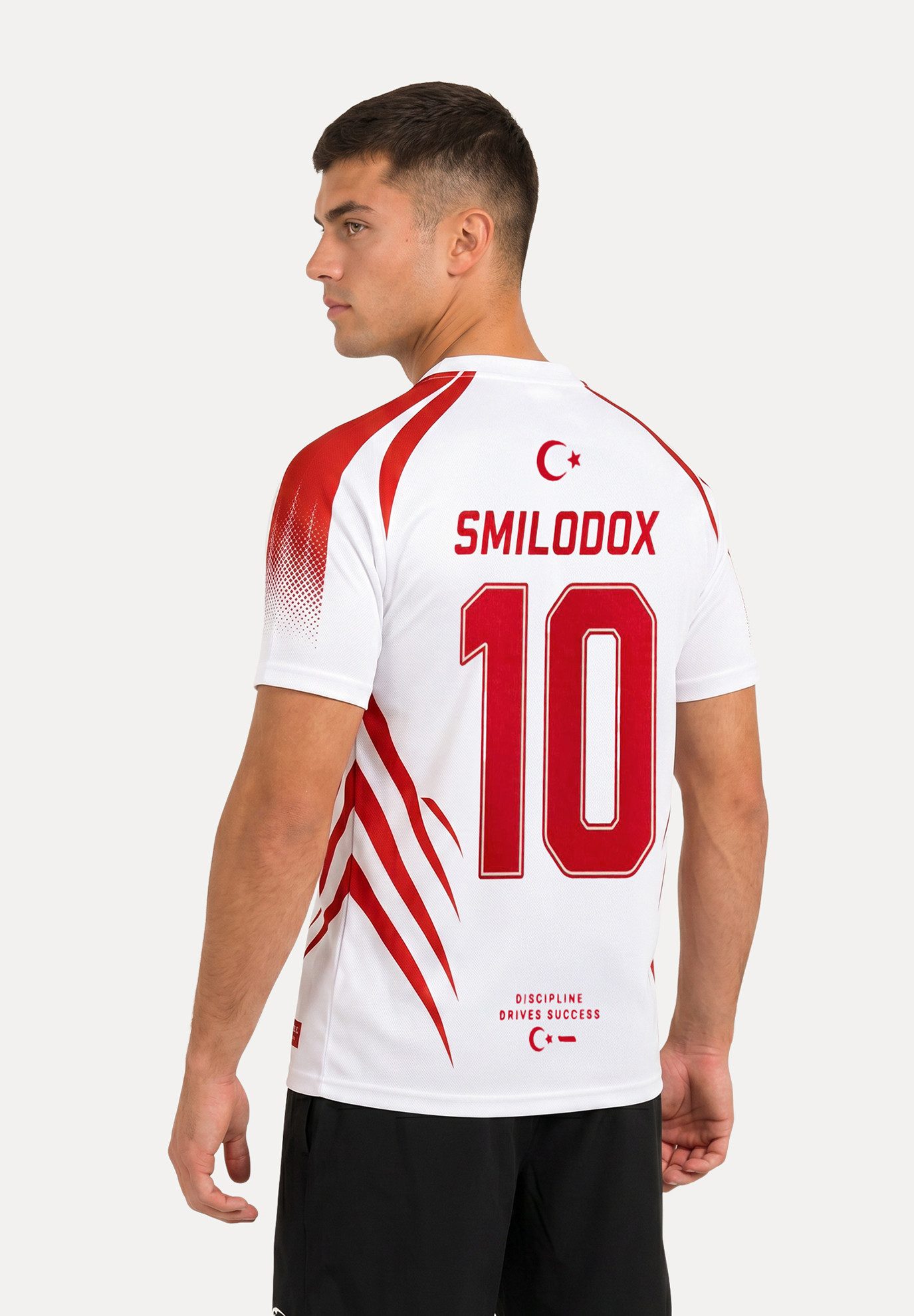 Smilodox T-Shirt Türkei Herren, Trikot Shirt, Regular Fit, Fußball Jersey, WM 2027 Performance, atmungsaktiv, Team-Design, leicht