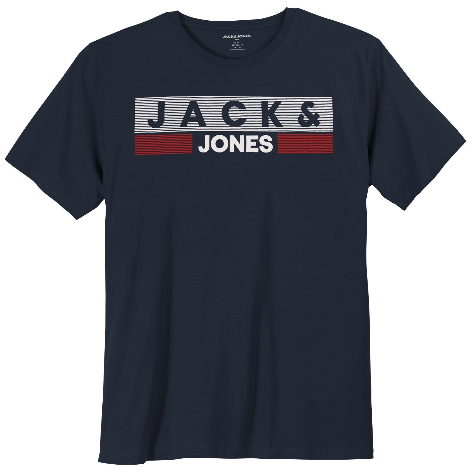 Jack & Jones Rundhalsshirt Große T-Shirt Größen navy Jack&Jones JJECORP Herren Logo