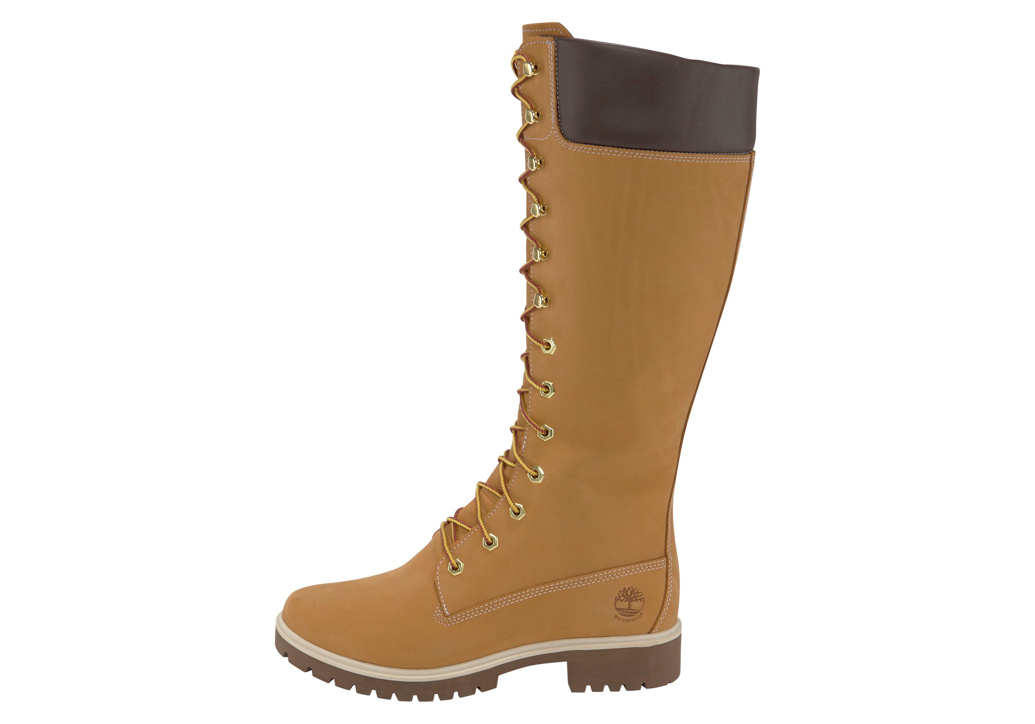 Timberland 14in Premium wheat B Women's wasserdicht Schnürstiefel WP