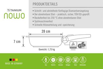 WOLL MADE IN GERMANY Bratpfanne Nowo Titanium, Aluminiumguss (1-tlg), Made in Germany