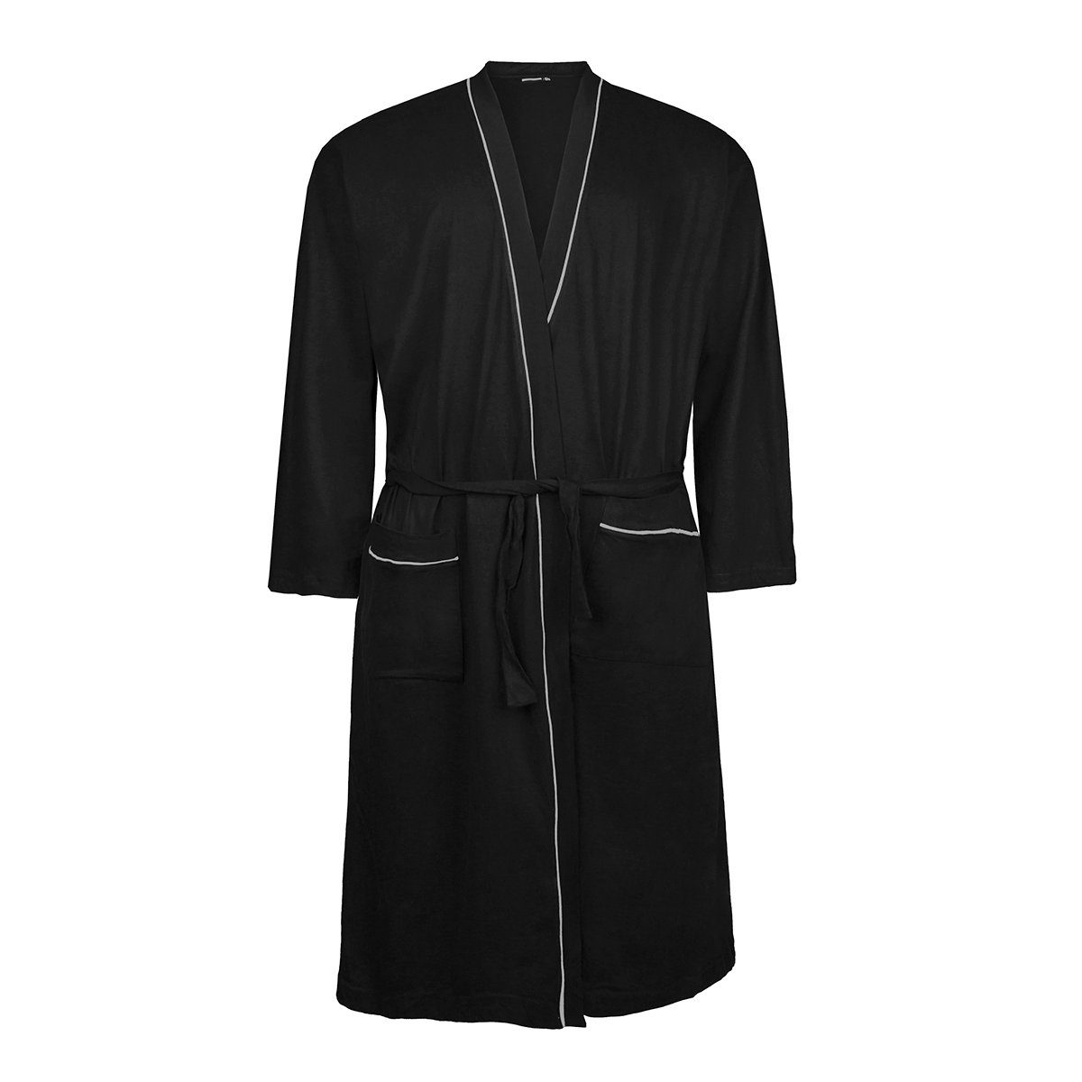 ADAMO Morgenmantel Adamo Hausmantel leicht schwarz Übergröße, Baumwolle günstig online kaufen