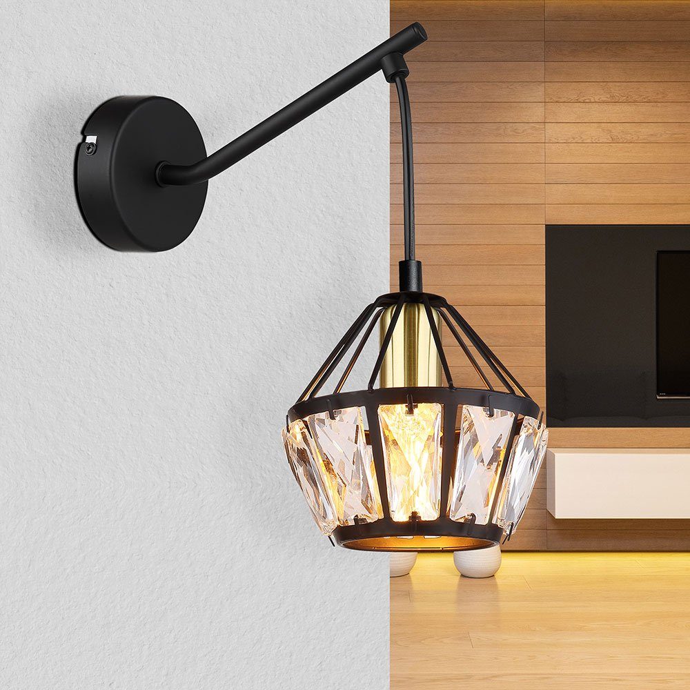 GLOBO LIGHTING Wandleuchte, Leuchtmittel nicht inklusive, Wandleuchte Wandlampe Metall Messing Flurleuchte klassisch E14 H 25cm