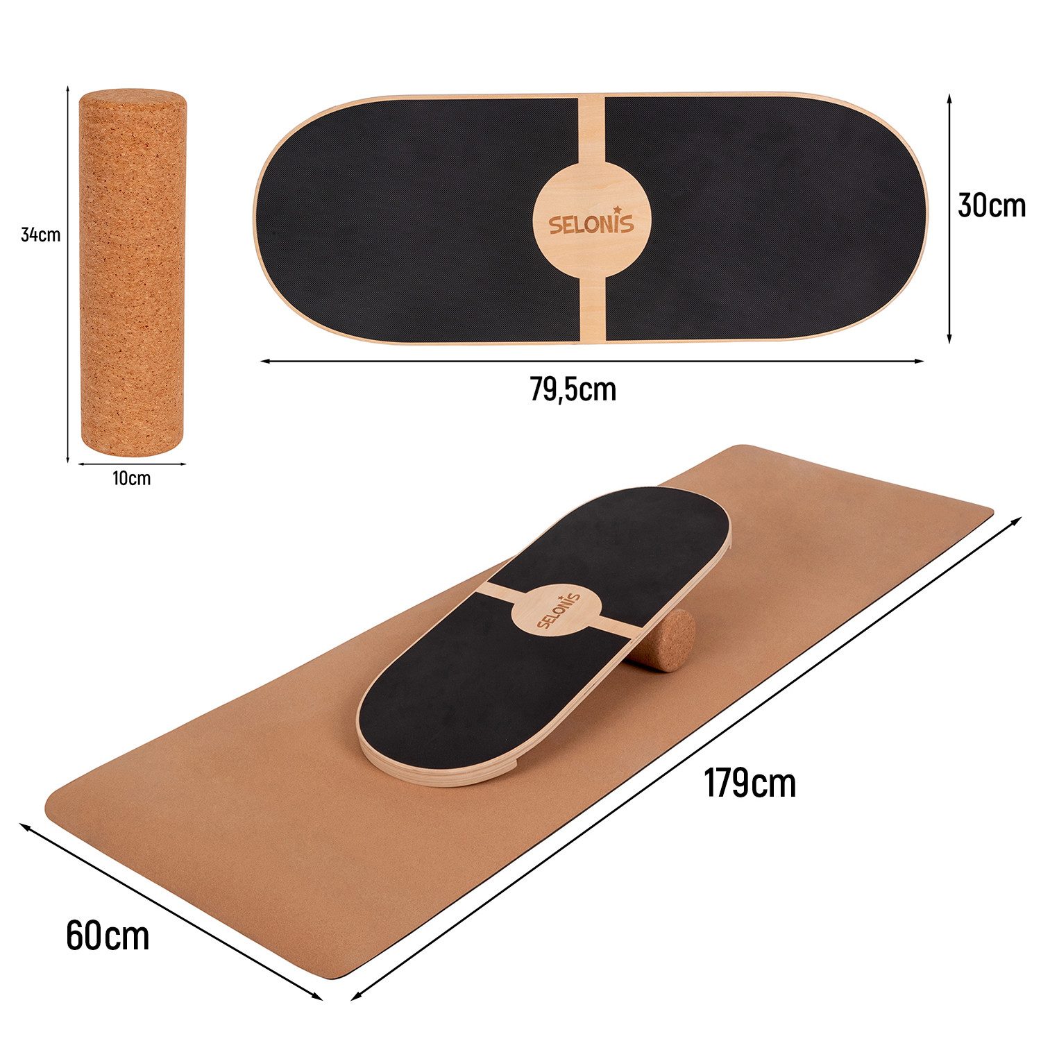 SELONIS Balanceboard BB-100X, Balancebrett für Kinder