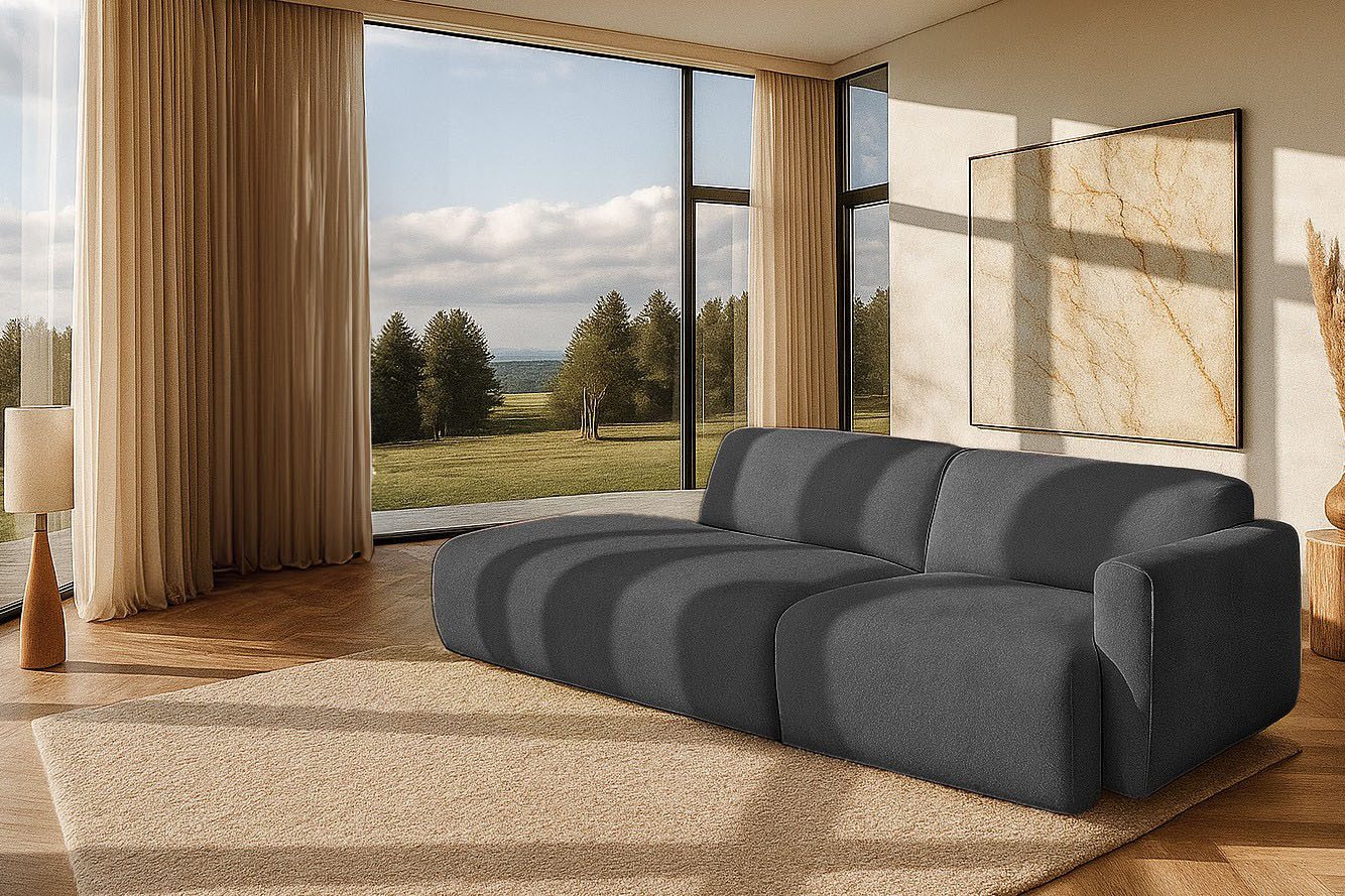Home affaire 2-Sitzer Myrland Kompaktsofa, Breite 263 cm, Chenille, Easy Clean Stoff, mit Kaltschaum