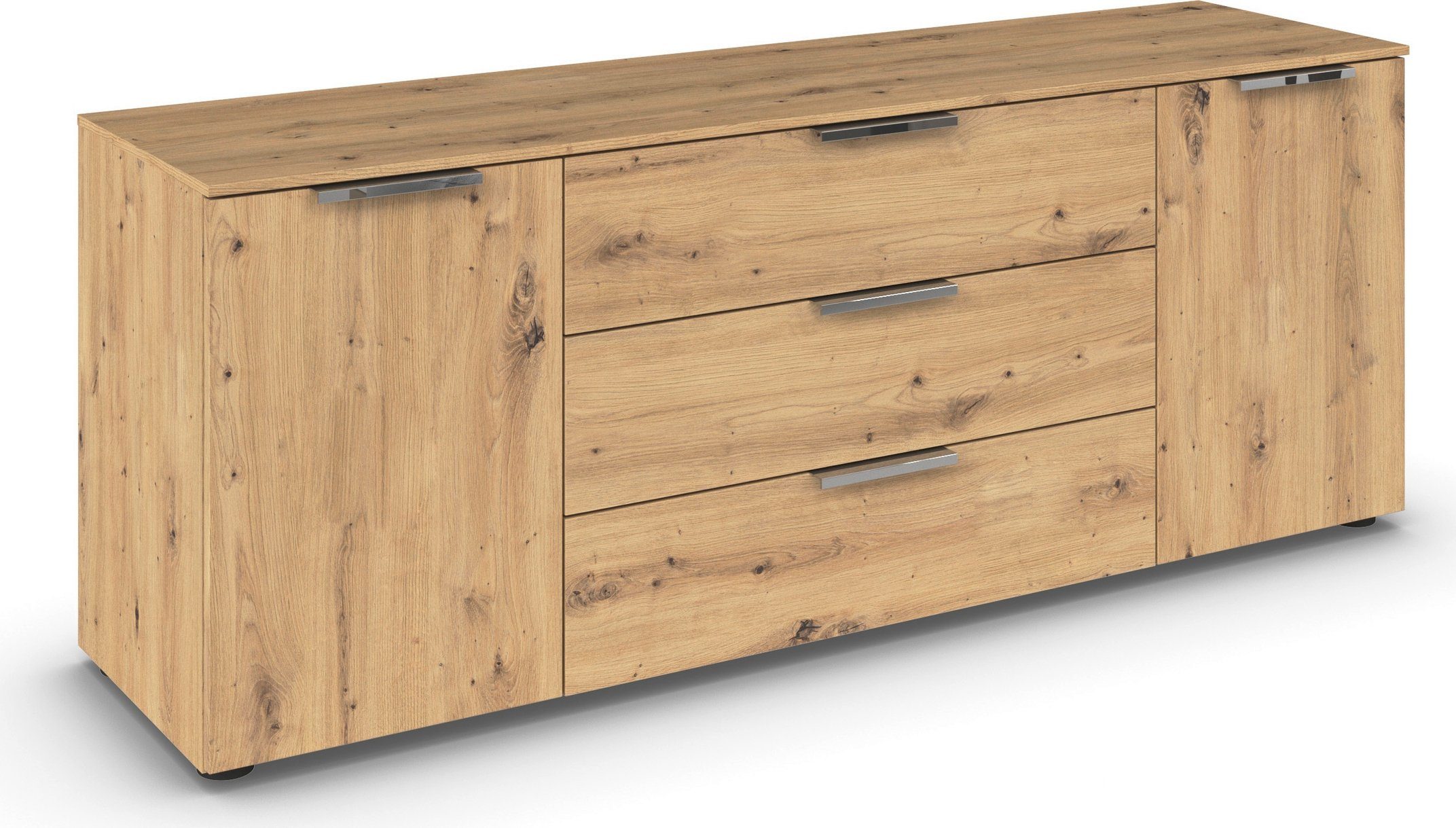 rauch Schubkastenkommode Kommode Türkommode Sideboard Kombikommode FLIPP (Breite 160 cm mit 2 Einlegeböden), 2-türig mit 3 Schubladen und Soft-Close-Funktion