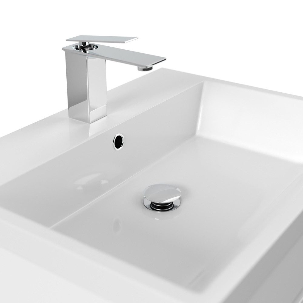 Lomadox FROME-02 freestanding washbasin, white high gloss, 60 cm, 3 drawers
