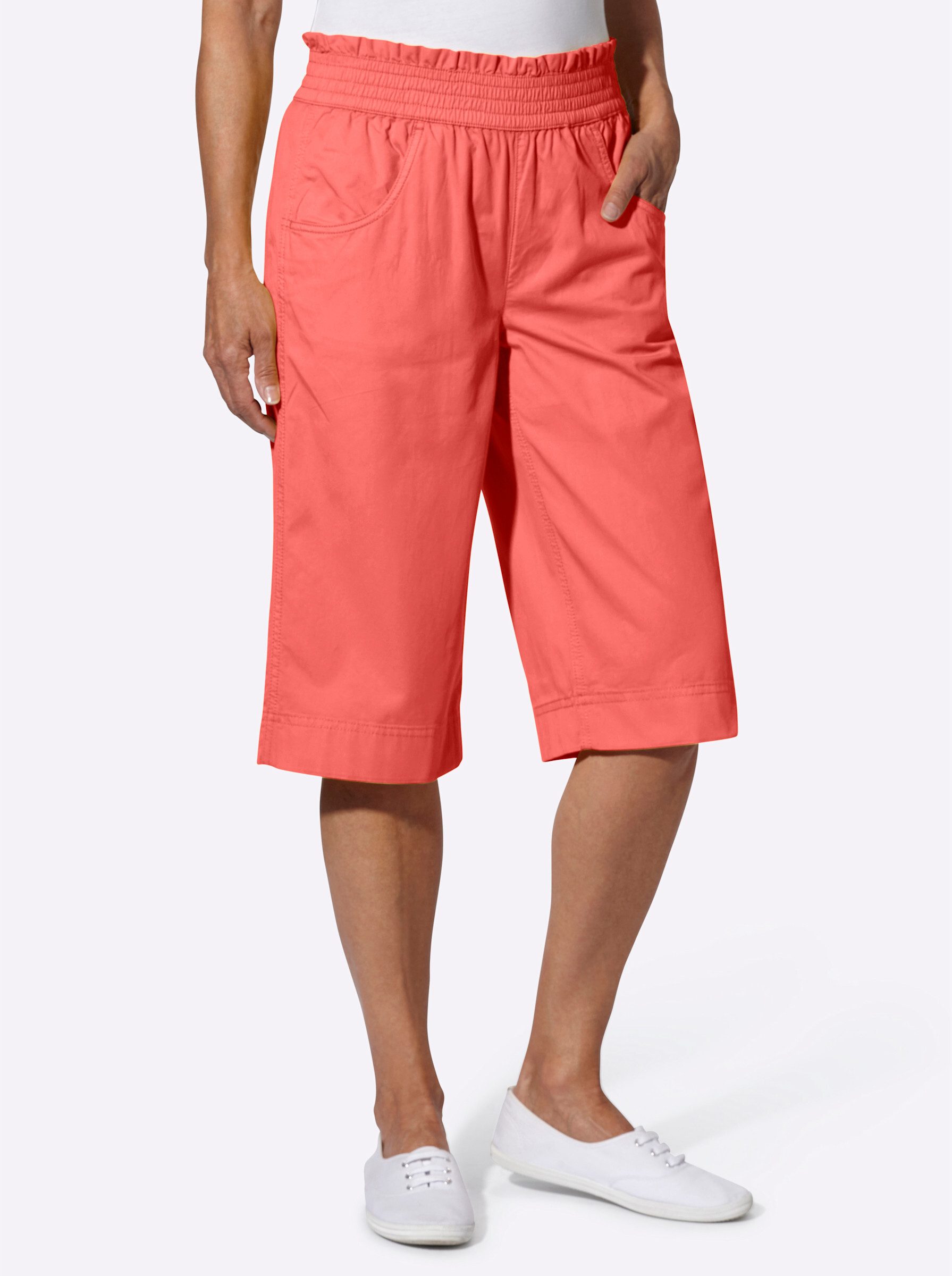 Jeansshorts Jeans-Bermudas erhöht
