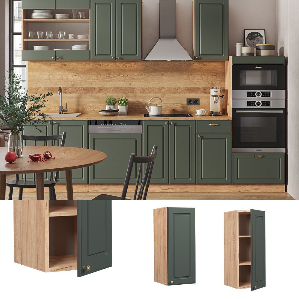 Vicco Hängeschrank Fame-Line, Grün-Gold Landhaus/Goldkraft Eiche, günstig online kaufen