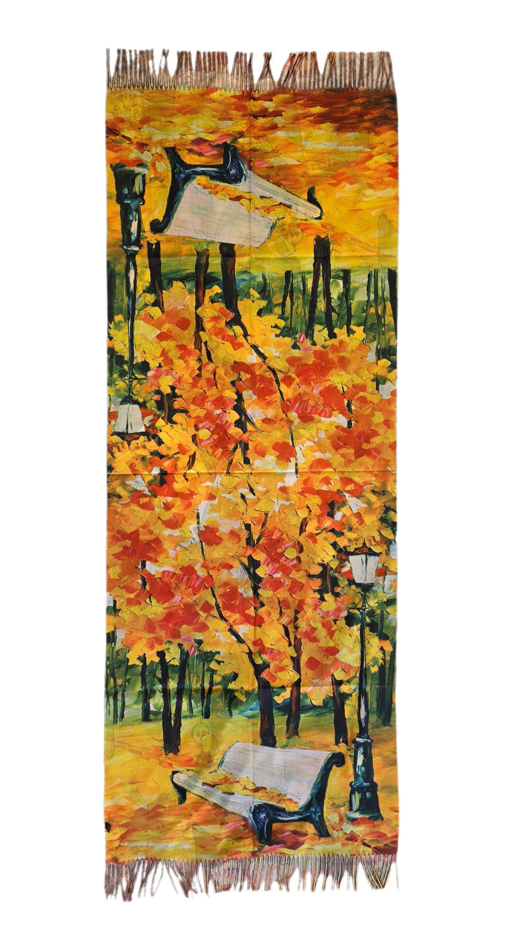 Lemasi Halstuch Wendbarer Schal Wendeschal beidseitig bedruckt, Kunstmotive