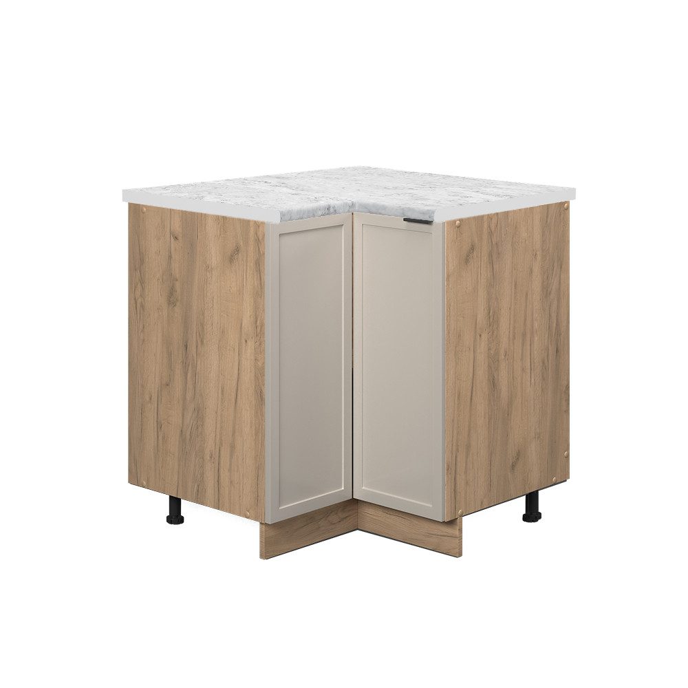 Vicco Eckunterschrank Fame-Line, GrauBeige/Goldkraft Eiche, 80.5 günstig online kaufen