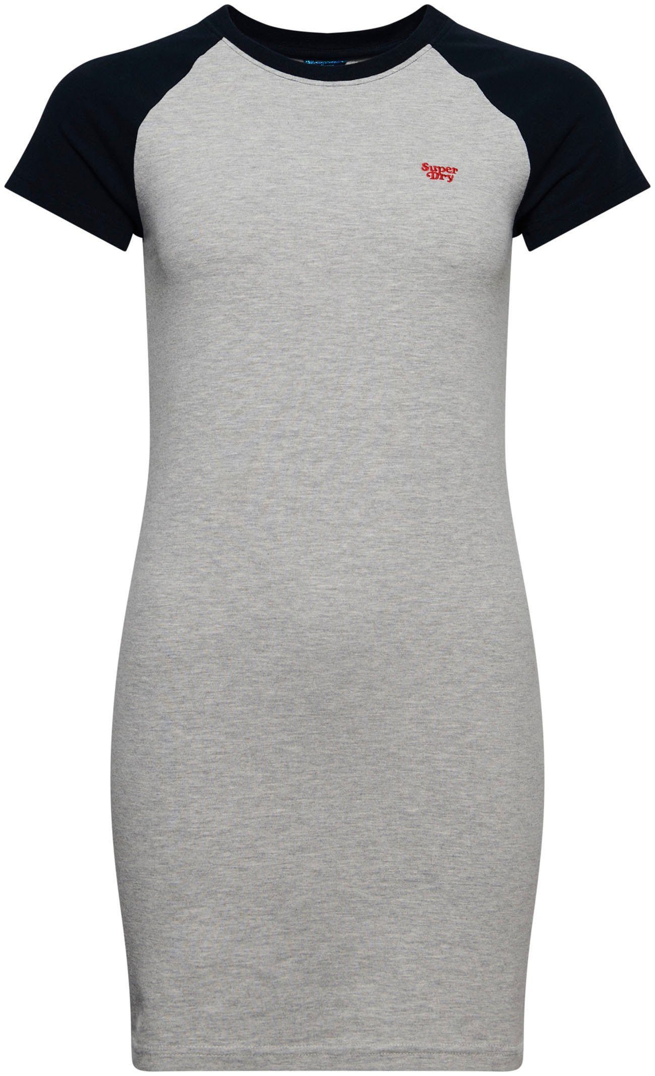 Superdry Shirtkleid VINTAGE navy Marl/Eclipse DRESS Grey MINI RAGLAN