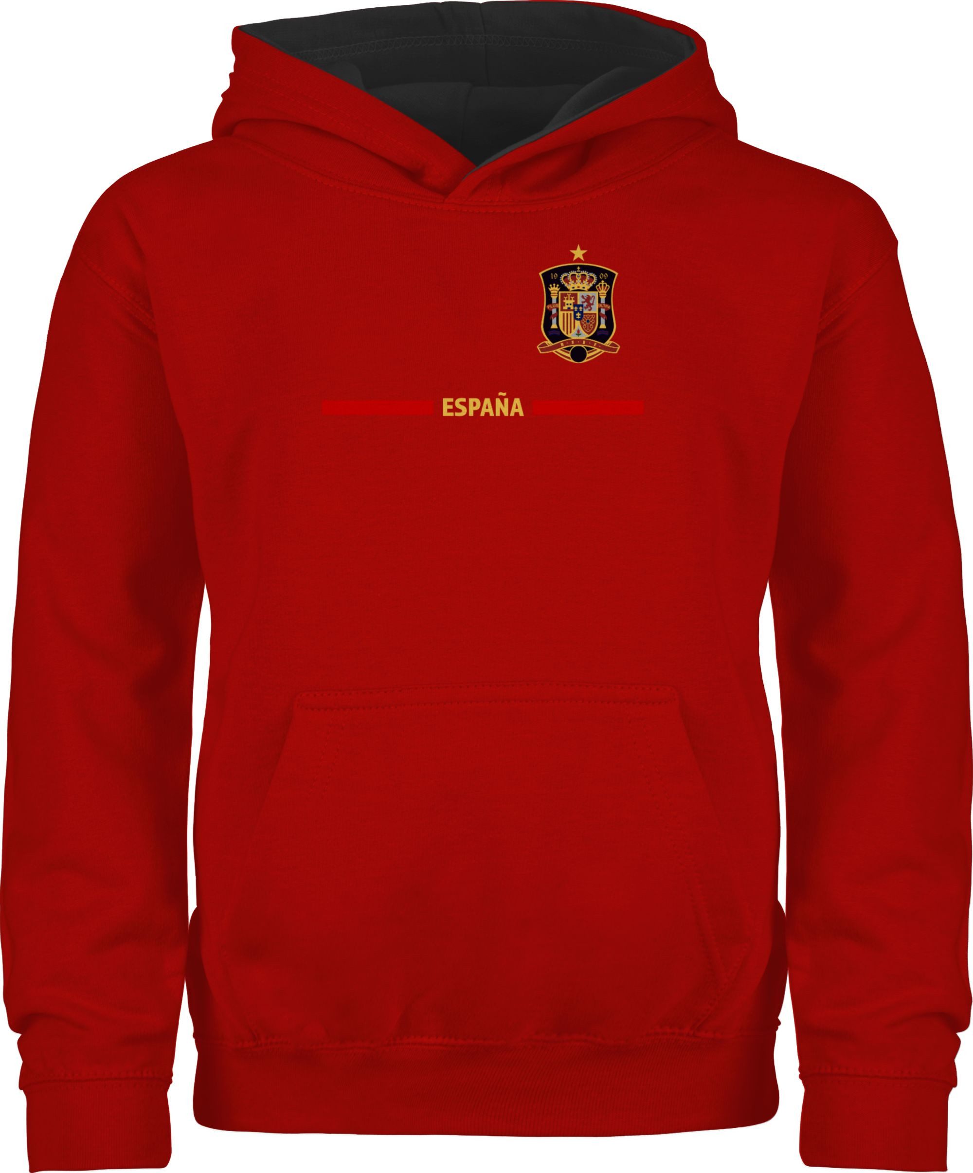 Shirtracer Hoodie Spanisches Trikot Wappen, España mit Stolz, Spanien Fan-Motiv 2026 Fussball WM Fanartikel