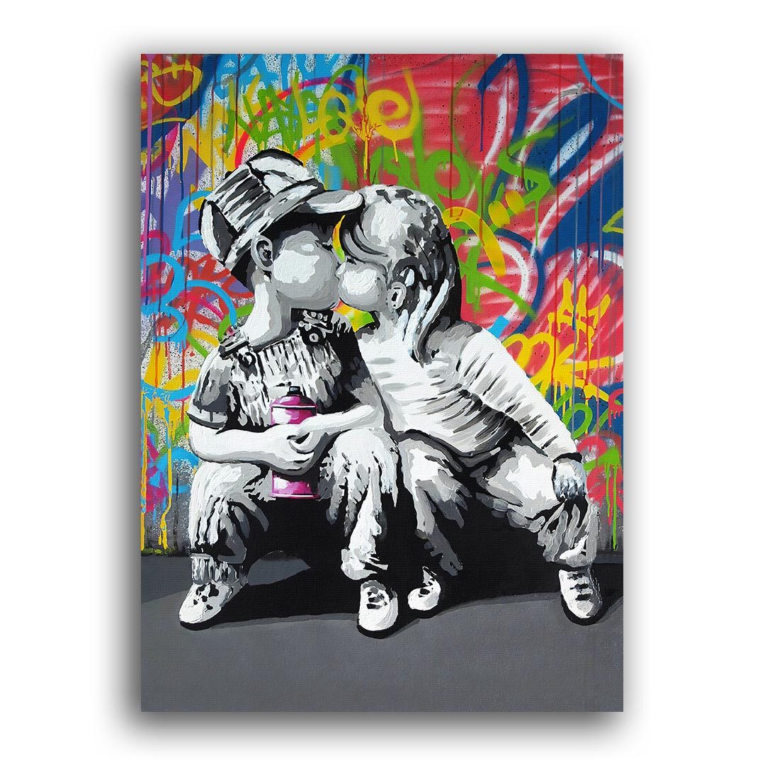 Wandbild First Kiss