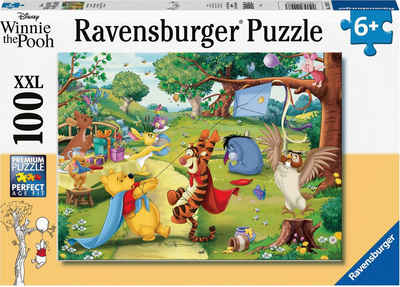Ravensburger Puzzle Winnie the Pooh, Die Rettung, 100 Puzzleteile, Made in Germany; FSC® - schützt Wald - weltweit