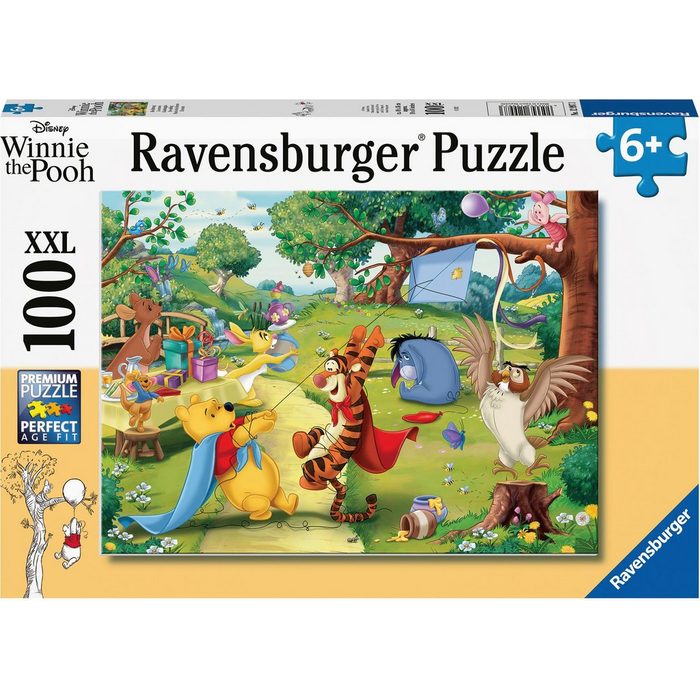 Ravensburger Puzzle Winnie the Pooh Die Rettung 100 Puzzleteile Made in Germany; FSC® - schützt Wald - weltweit