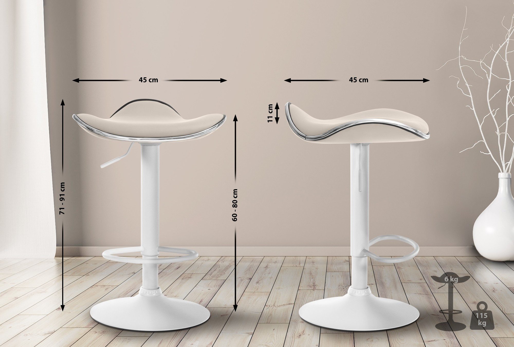 CLP Barhocker Shanghai, Kunstleder-Bezug, drehbar und günstig online kaufen