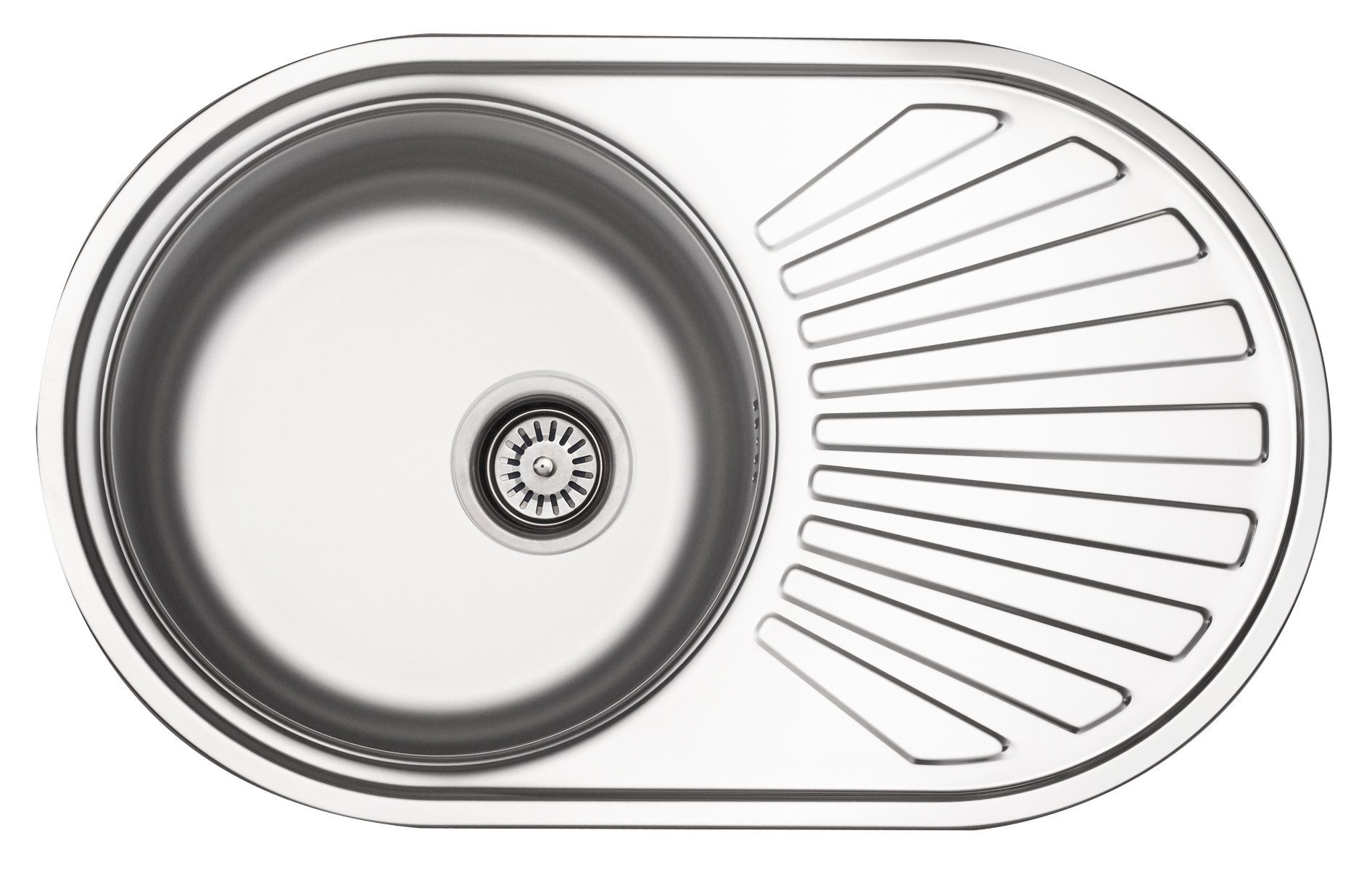 Victory Edelstahlspüle Edelstahlspüle 780 mm 1 Becken reversibel inkl. Excenterbedienung