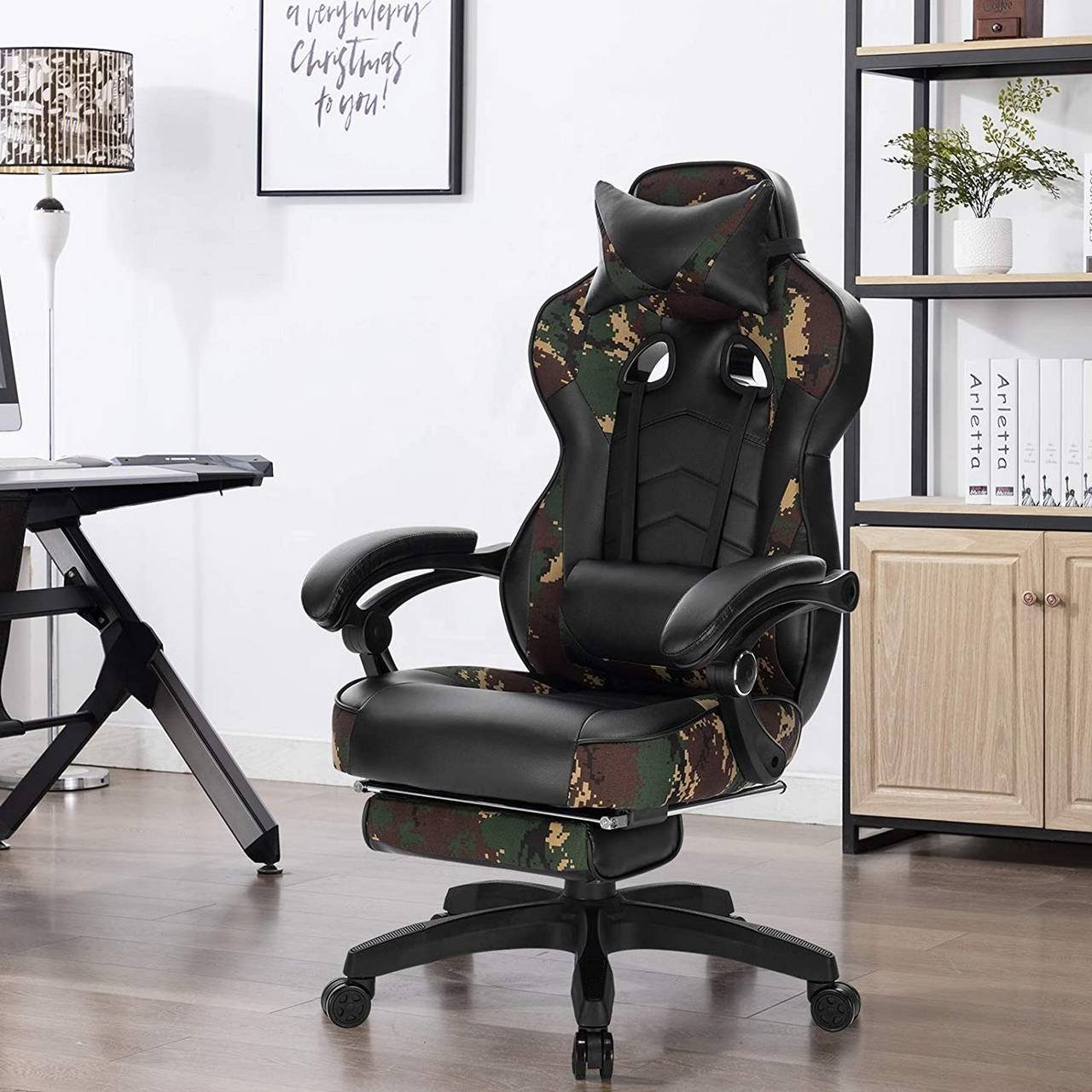 Woltu Gaming-Stuhl (1 St), 145 Grad Neigungswinkel, höhenverstellbar