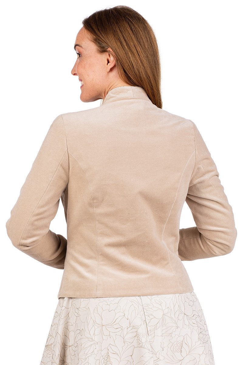 MarJo Trachtenjanker Samtjanker Damen - OBERPFRAMMERN - taupe light günstig online kaufen
