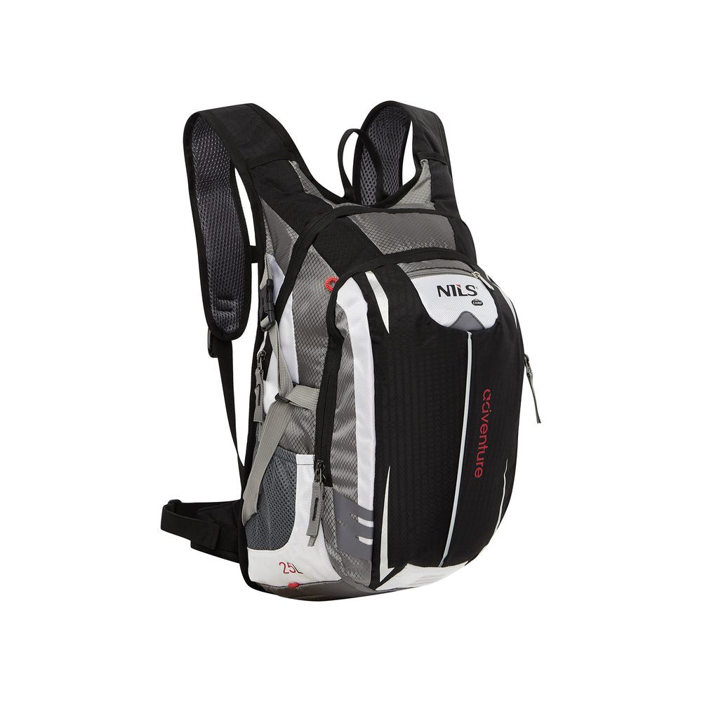 NILS CAMP Wanderrucksack Tagesrucksack Trekkingrucksack Fahrradrucksack (Spar-Set, 1-tlg., 46 x 26 x 23 cm leicht), leicht, spritzwassergeschützt, Rückenbelüftung