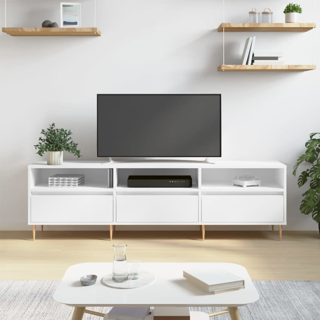 150x30x44,5 Holzwerkstoff Weiß cm TV-Schrank furnicato