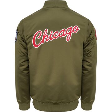 Mitchell & Ness Bomberjacke Satin PATCHES Chicago Bulls