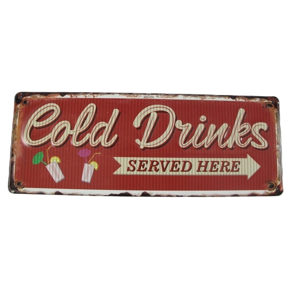 Metallschild Blechschild Reklameschild Gastro Schild 15x40 cm