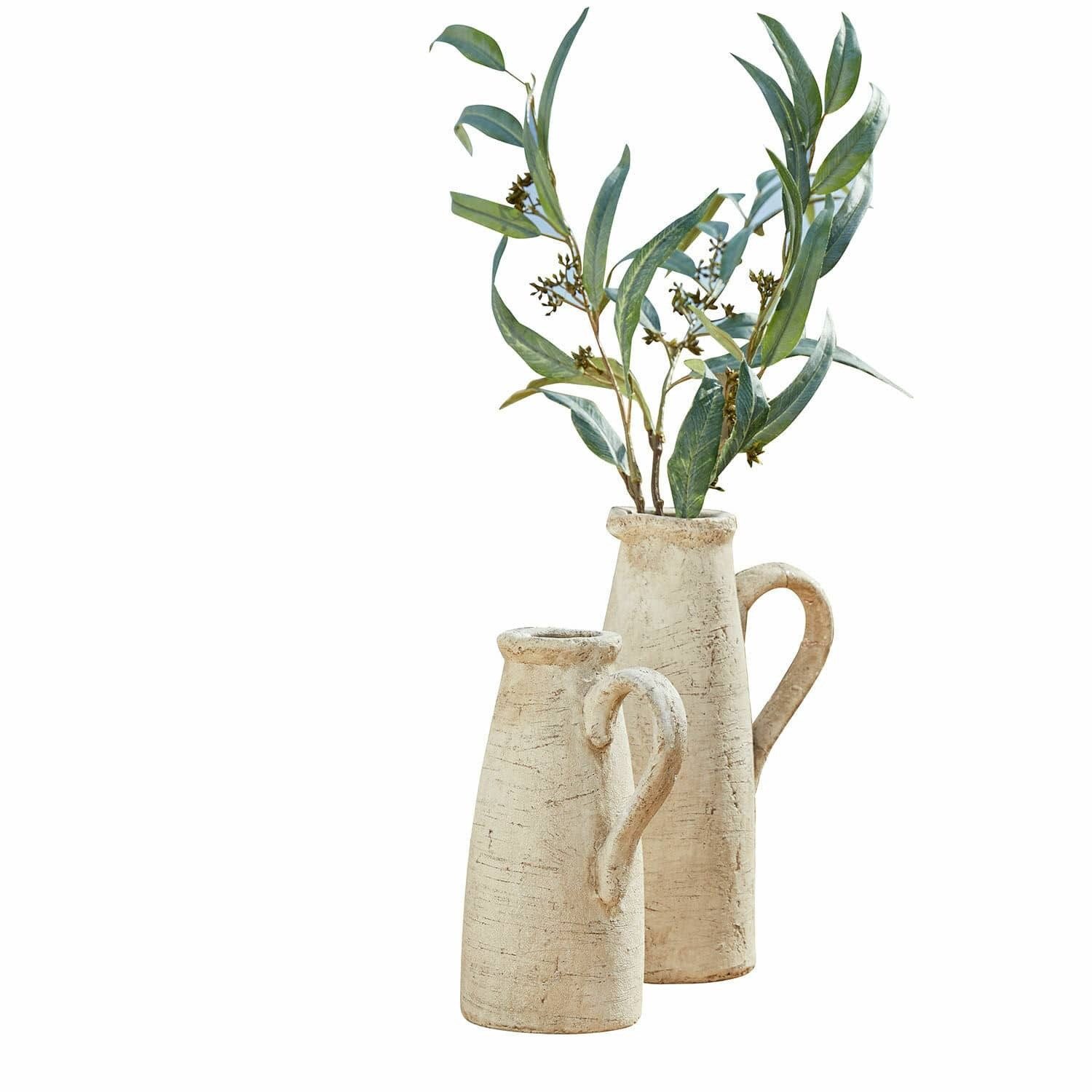 Mirabeau Tischvase Deko-Krug 2er Set Lilette antikbeige