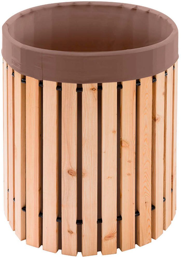 Beckmann Regentonne Regenfass Größe 2, 200 l, ØxH: 62x75 cm, aus Lärchenholz