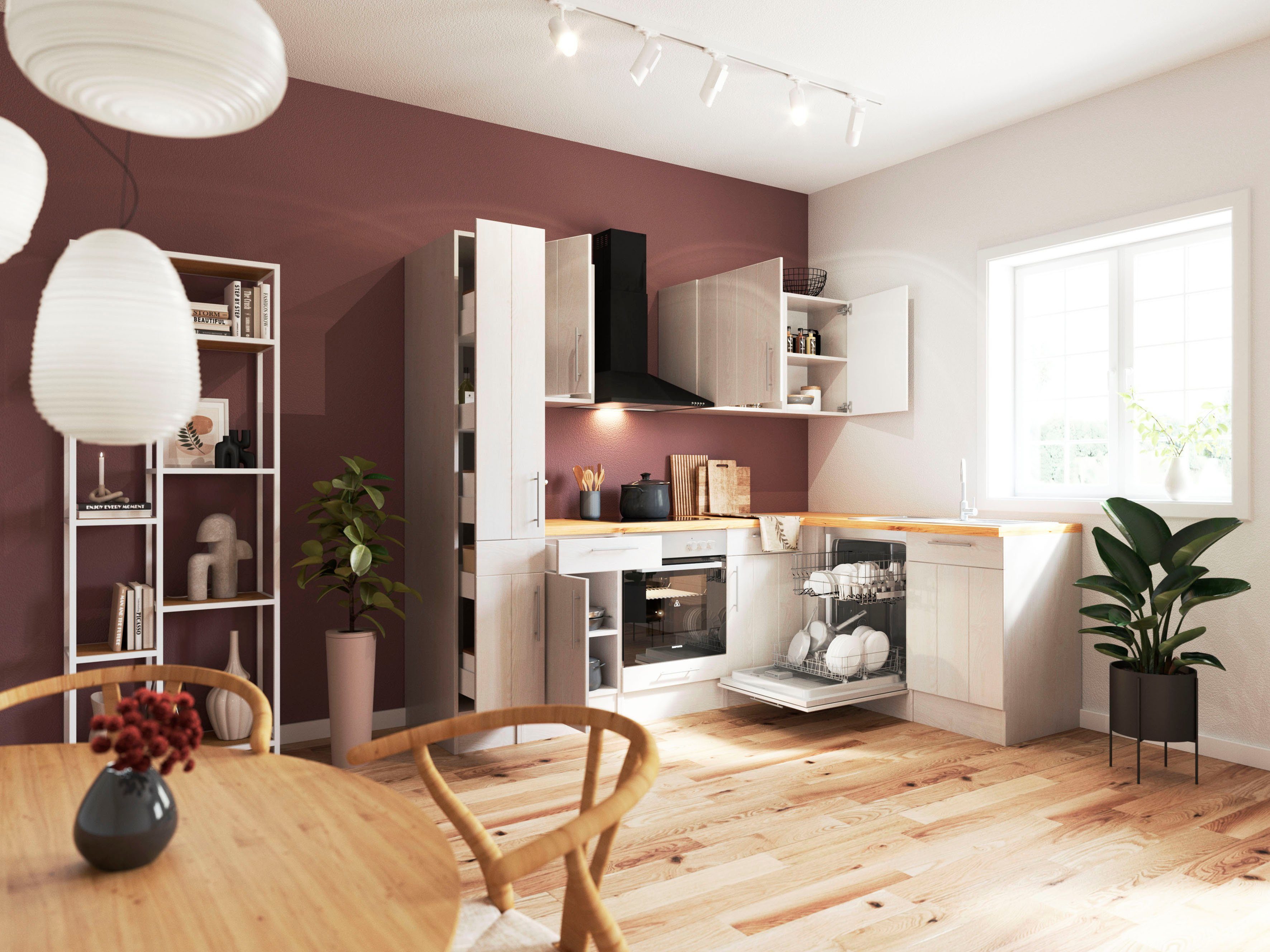 RESPEKTA Winkelküche Anton, Breite 250 cm, mit Soft-Close, in exklusiver Konfiguration für OTTO