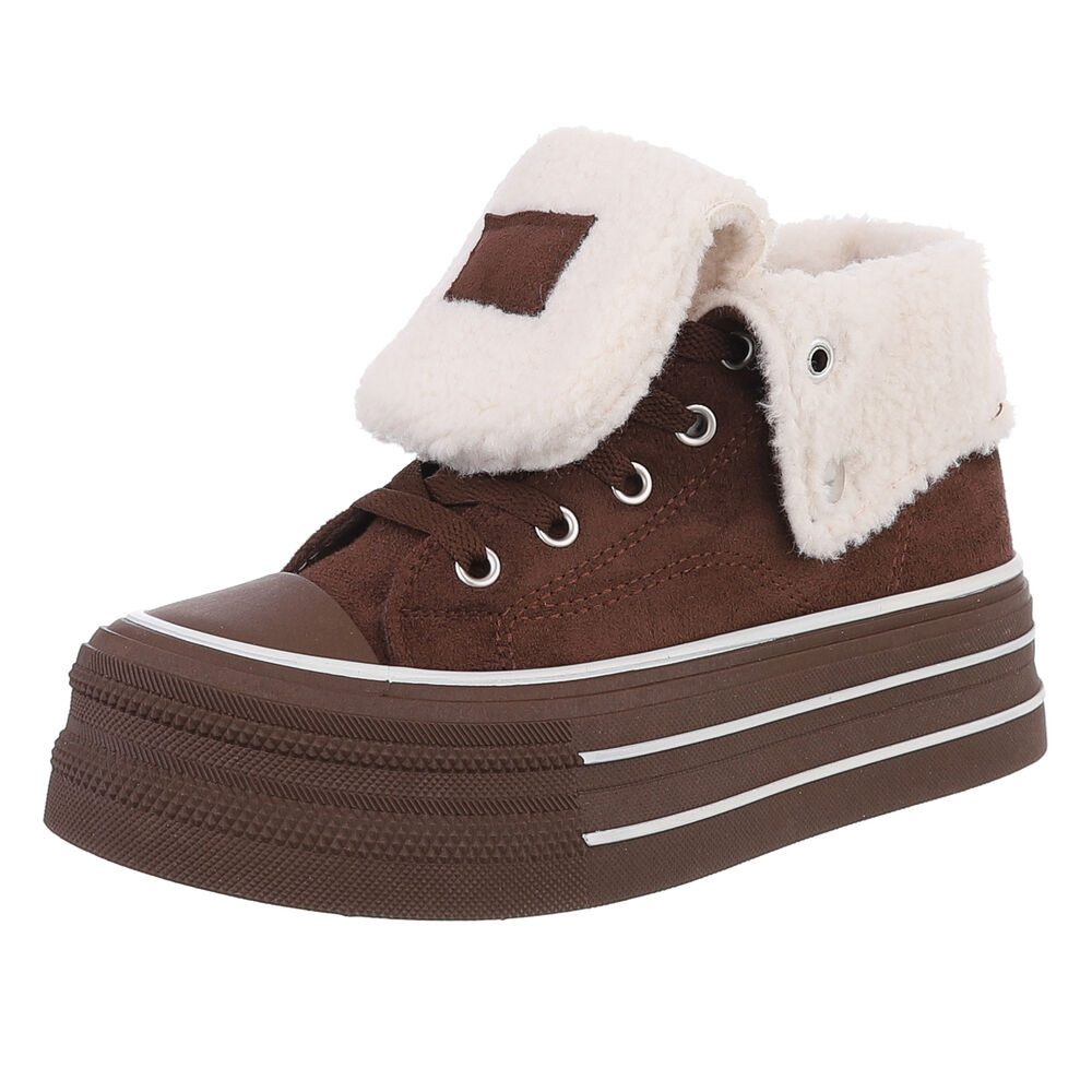 Trendy Freizeitschuh mit gefüttertem Knöchel und Komfort Sneakerboots