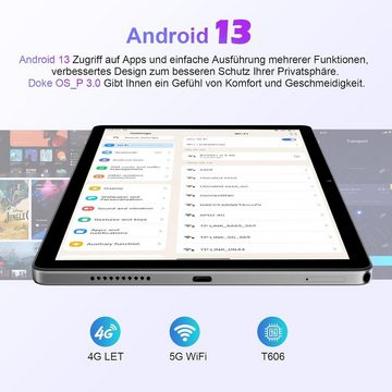 blackview Tablet (8,68", 128 GB, Android 13, 4GLTE+5G, Tablet 4G LTE 5G (1TB TF) 6050mAh 5MP+8MP Telefonanruf Funktionalität)
