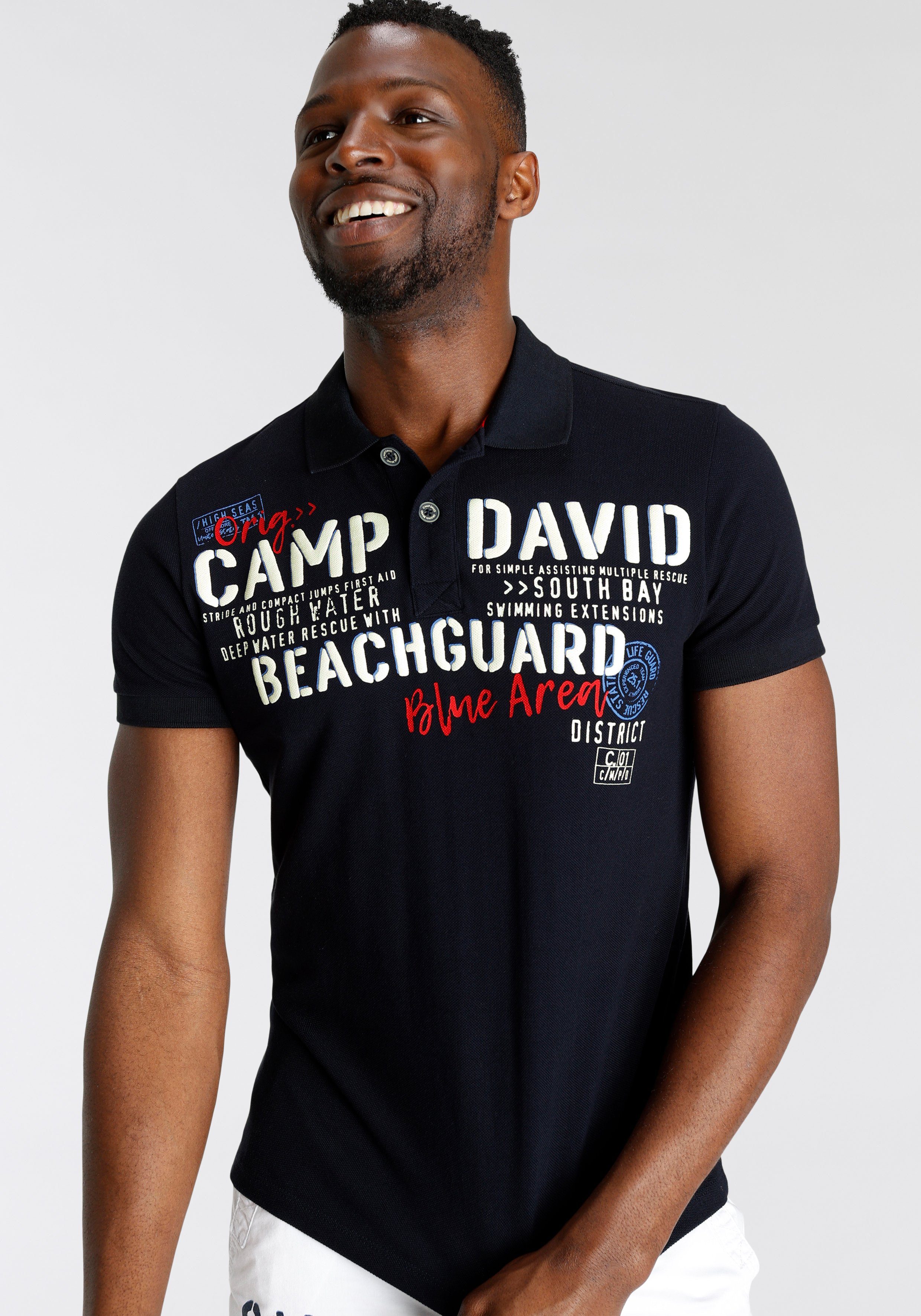 CAMP DAVID Poloshirt in hochwertiger Piqué-Qualität