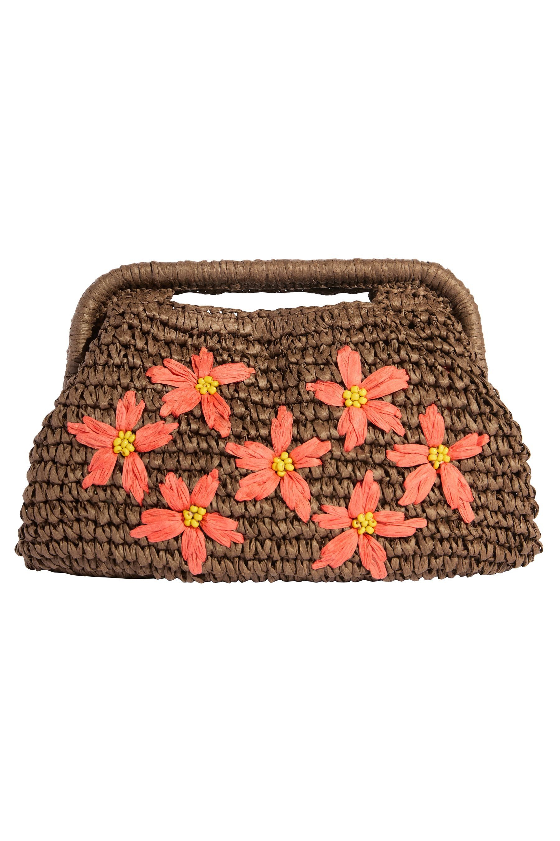 Love & Roses Clutch Love & Roses Clutch-Raffiatasche mit Griff (1-tlg)