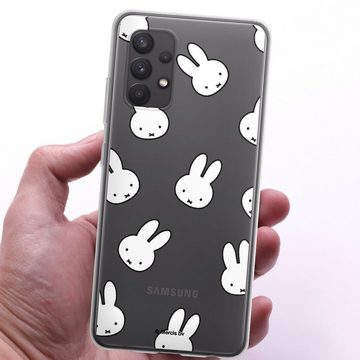 DeinDesign Handyhülle Miffy Muster transparent Miffy Pattern Transparent, Samsung Galaxy A32 4G Silikon Hülle Bumper Case Handy Schutzhülle