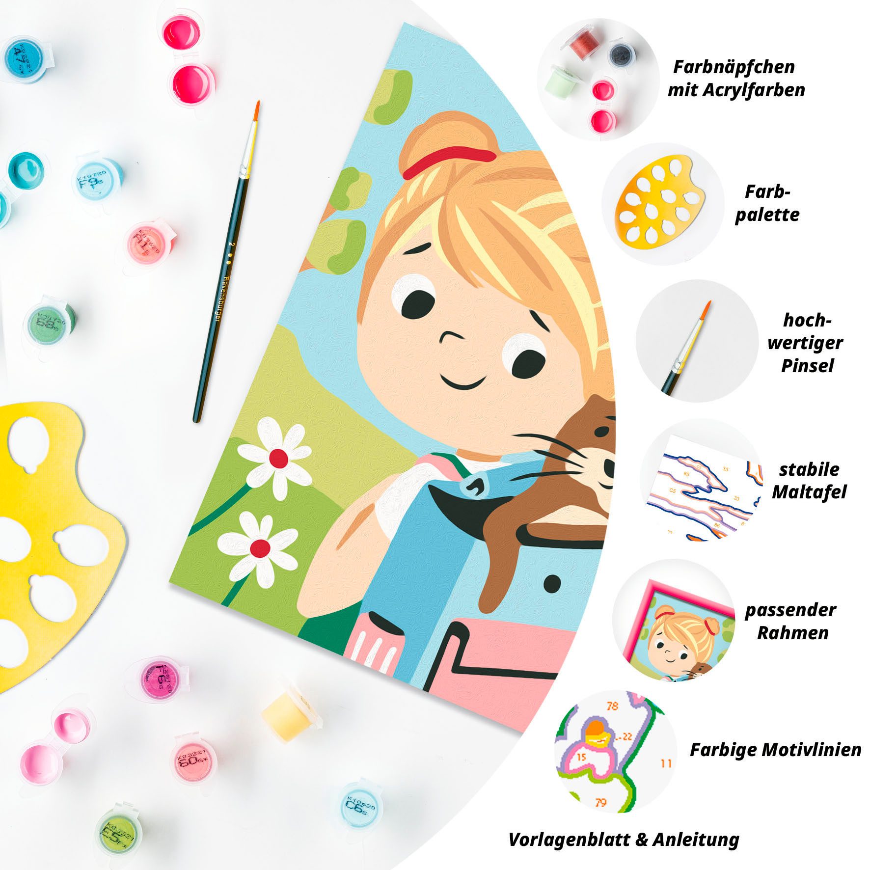 Ravensburger Malen nach Zahlen CreArt, Tilli & Otti, Made in Europe