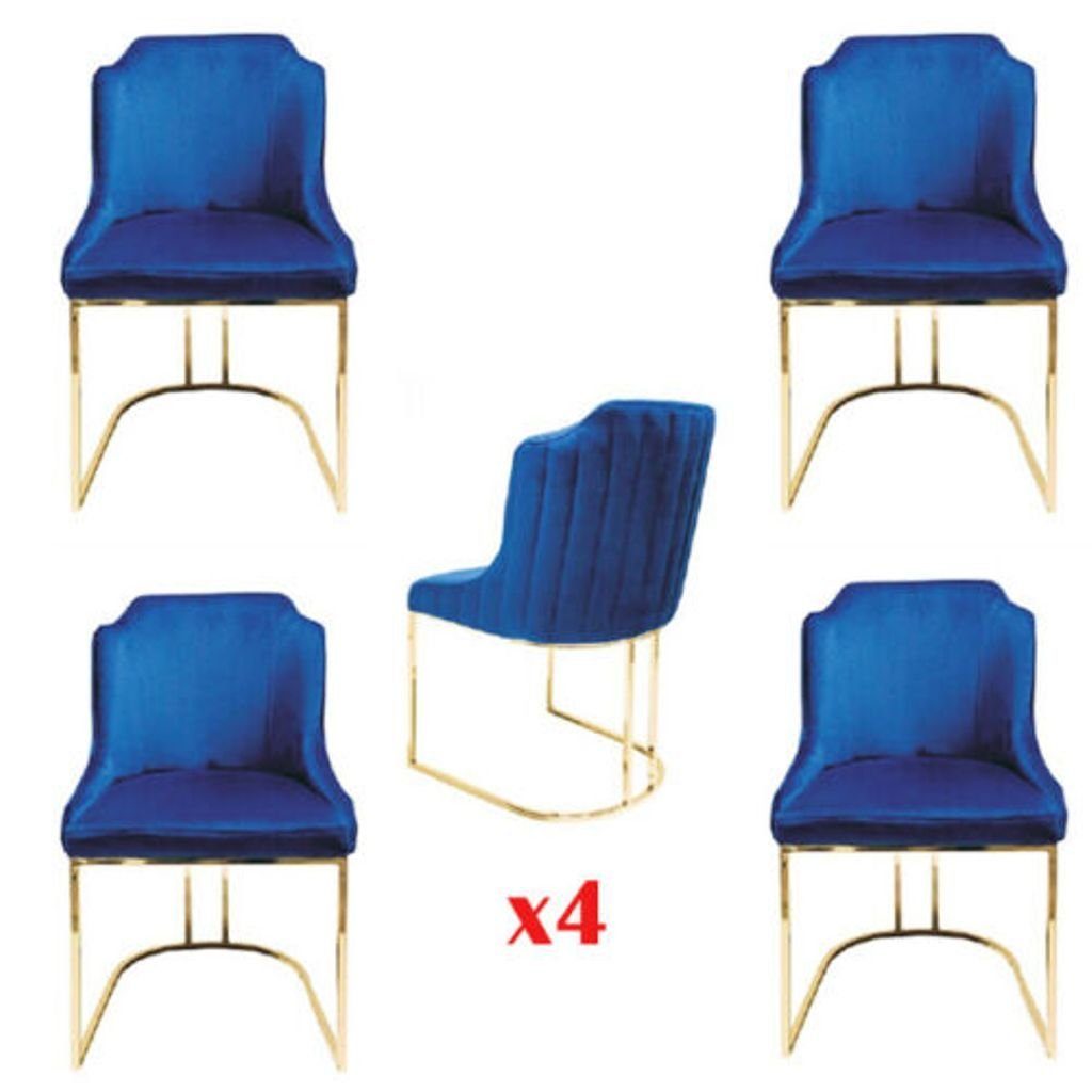 JVmoebel Esszimmerstuhl, Essstuhl Zimmer Set Sitzgarnitur 4x Stühle Modern Polster Design Neu